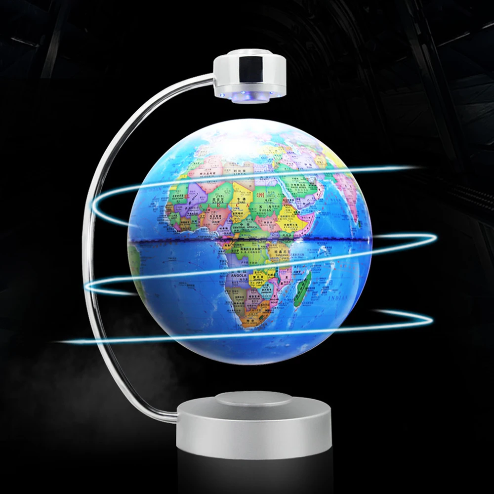 High-tech 8 Inch Magnetic Levitation Globe With LED Light Electronic Floating Globe for Child Home Bedroom decor Christmas gifts
