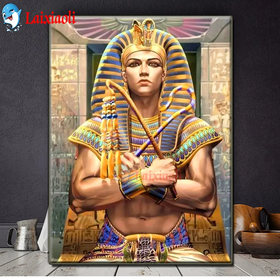 NEW 5D DIY Diamond Painting Cross Stitch Egyptian pharaoh Paint With Diamond Embroidery Needlework Full Rhinestone Decoration