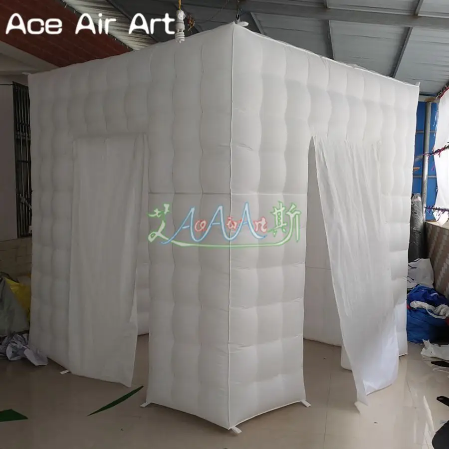 Customized Design Beautiful Inflatable Photo Booth Cabin With Lighting and Free Painting Logo On SALE