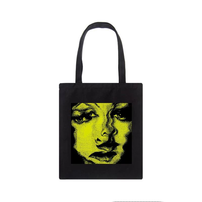 Horror women canvas bag punk Vintage dark large capacity ins Cartoon casual Gothic shopper bag y2k Ulzzang women shoulder bags