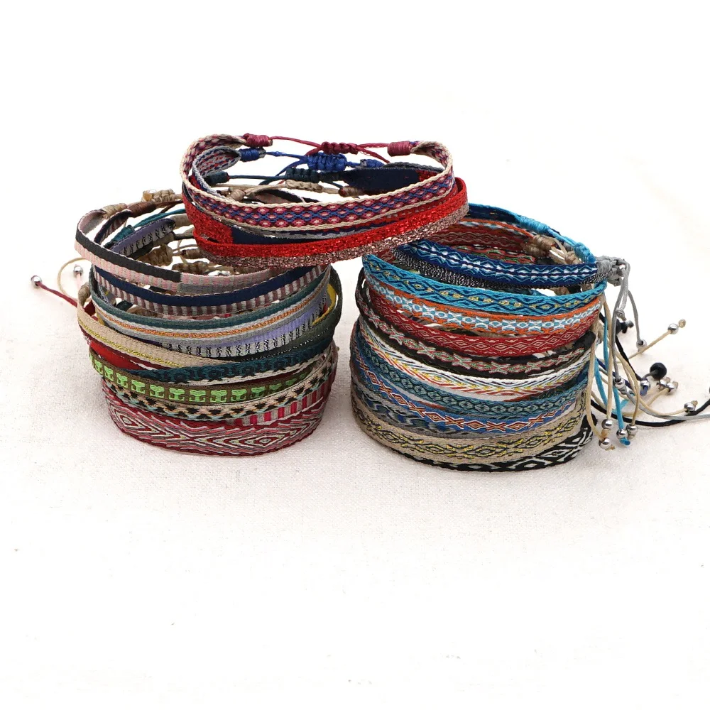 Go2Boho Braided Bracelet Weave Bracelets For Women Boho Jewelry Ethnic Pattern Pulseras Mujer Moda 2020 Female Jewellery