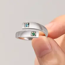 Personalized Women Birthstone Promise Rings #6