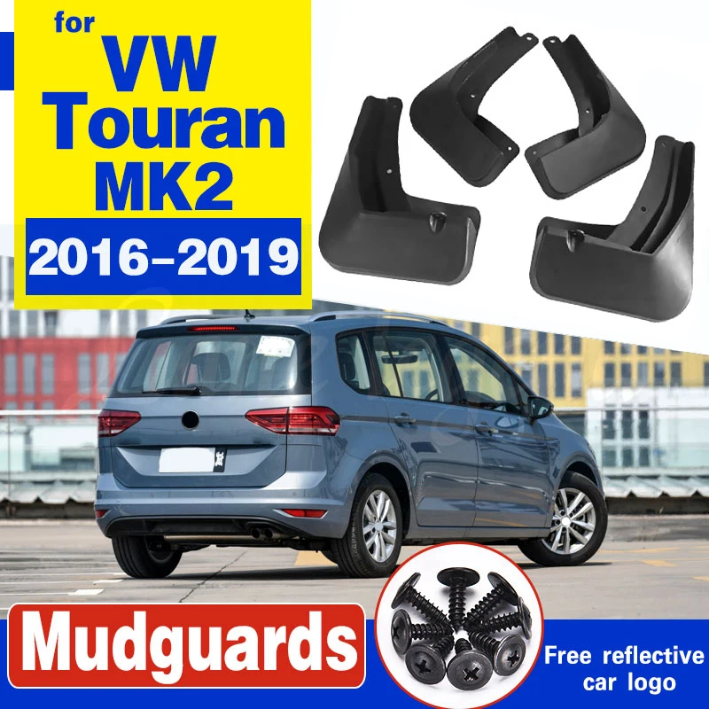 اكسسوارات السيارات ل Volkswagen VW Touran 2016 2017 2018 2019 MK2 Mudflap درابزين قطعة من نسيج الطين اللوحات الحرس سبلاش رفرف واقيات الطين #2