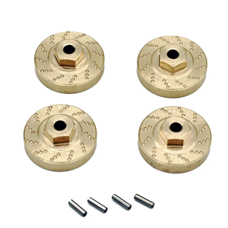 Peso dell'equilibrio dell'adattatore esagonale della ruota d'ottone resistente 4Pcs per gli aggiornamenti assiali SCX24 90081 1/24 parti di automobile del cingolo di RC