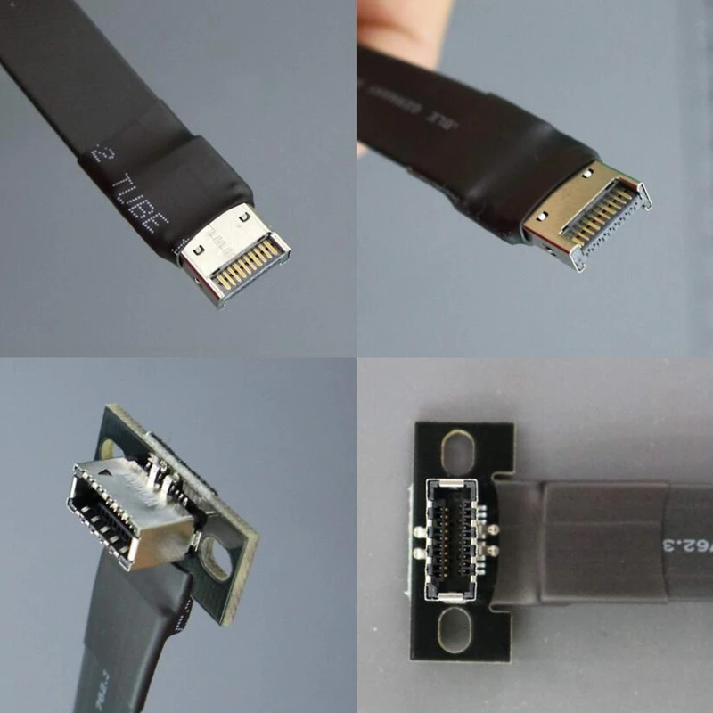 ADTLink-Cable plano de tipo E a C F9T-T6A, dispositivo de extensión de hasta USB 3,1 Gen2, 24 Pines, 10G/bps