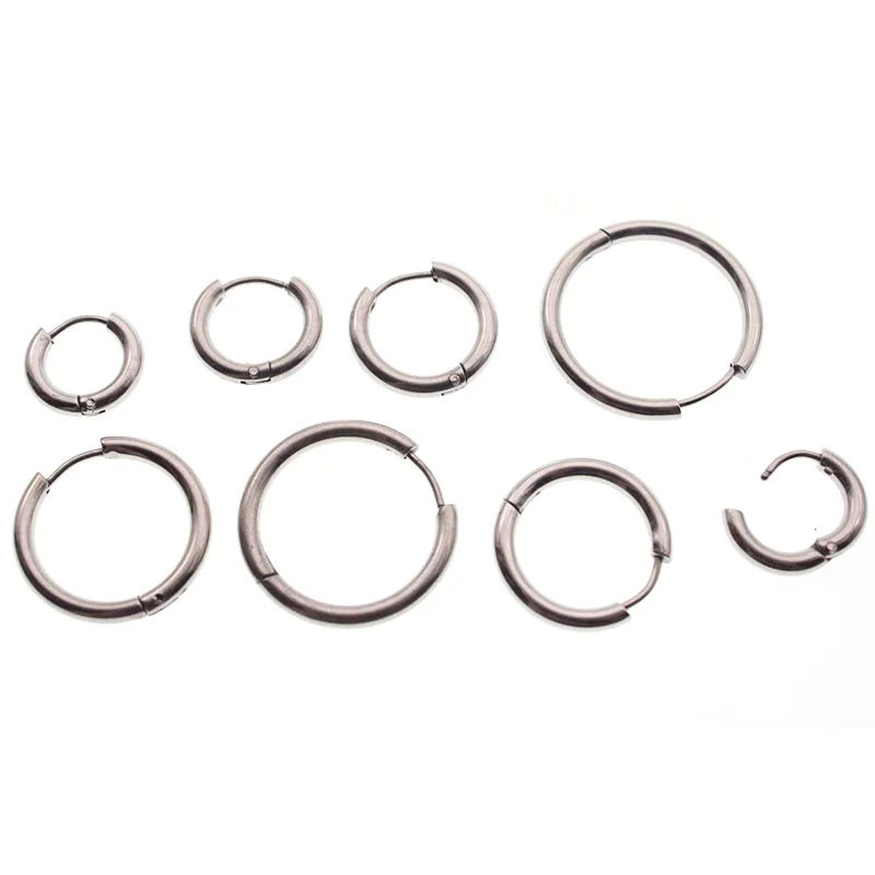 

4pcs/lot Stainless Steel Earrings Hoop For Women Men Circle Earrings Hook Jewelry Findings Creole Argollas Pendientes