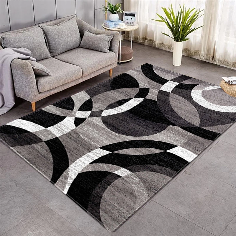 Modern Geometric Carpet Bedroom Area Rug Doormat Non-slip Floor Rug Decor Carpet for Living Room Kid Crawling Mat Alfombra Tapis