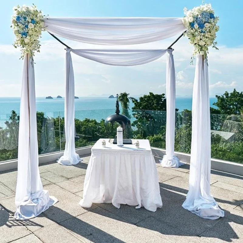 

Wedding Arch Drapping Fabric Wedding Party Drapes Chiffon Fabric Chair Cover Backdrop Curtain Drapery Ceremony Reception Swag