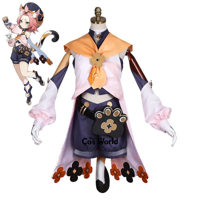 

Genshin Impact Mondstadt Diona Uniform Tops Shorts Outfit Games Cosplay Costumes