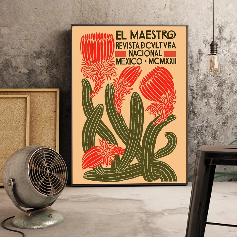 El Maestro Vintage Poster and Prints Canvas Art Painting Mexican Wall Art Decorative Picture Home Living Room Decoration