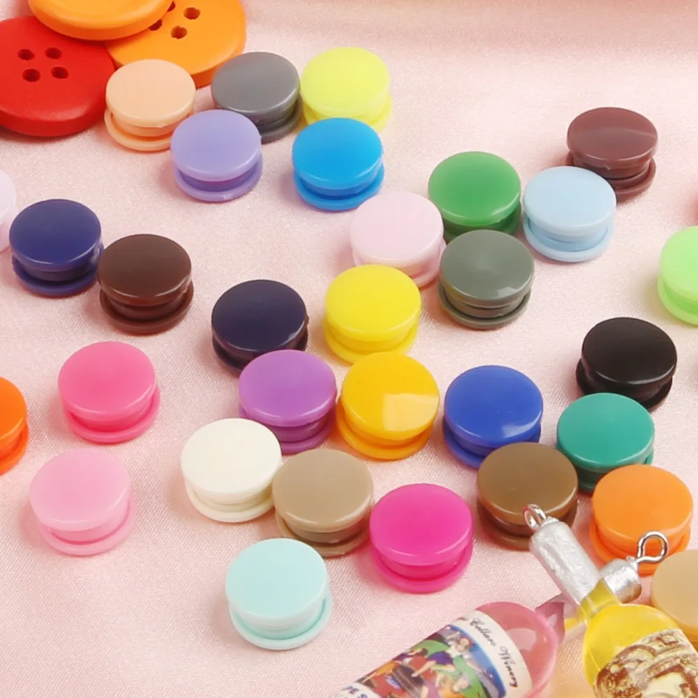 20-100Sets Round Plastic Snaps Button Fasteners KAM T5 12mm Garment Accessories For Baby Clothes Clips Quilt Cover Sheet Button