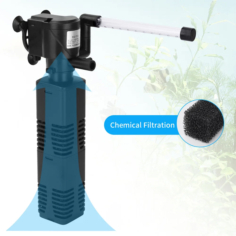 

220-240v Aquarium function water filter pump rain shower type 3 in 1 circulating fish breeding aquarium internal canister