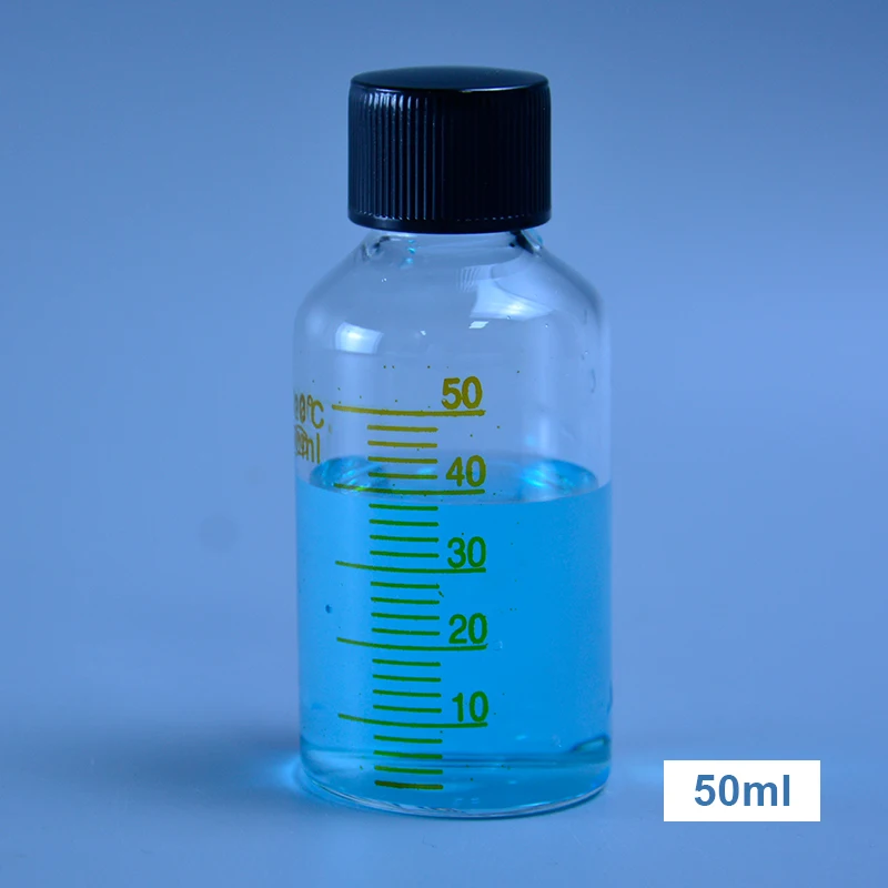 5ml to 1000ml Lab Graduated Round Borosilicate Glass Reagent Bottle Serum bottle Graduation Sample Vials