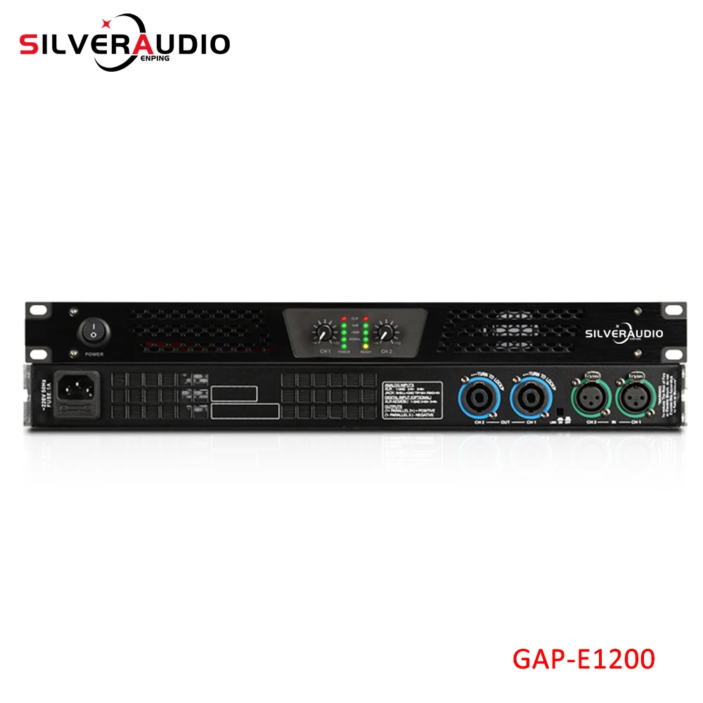 

GAP-E1200 Professional Power Control Class D Amplifier Power Stage Performance Audio DJ Suitable for Band/KTV/Home System