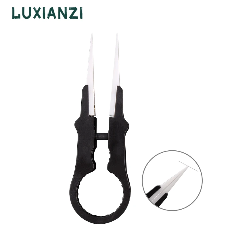 LUXIANZI 1PC Anti-Static Ceramic Tweezers For Maintenance Electronics Industrial Precision Straight Tweezer Repair Hand Tool