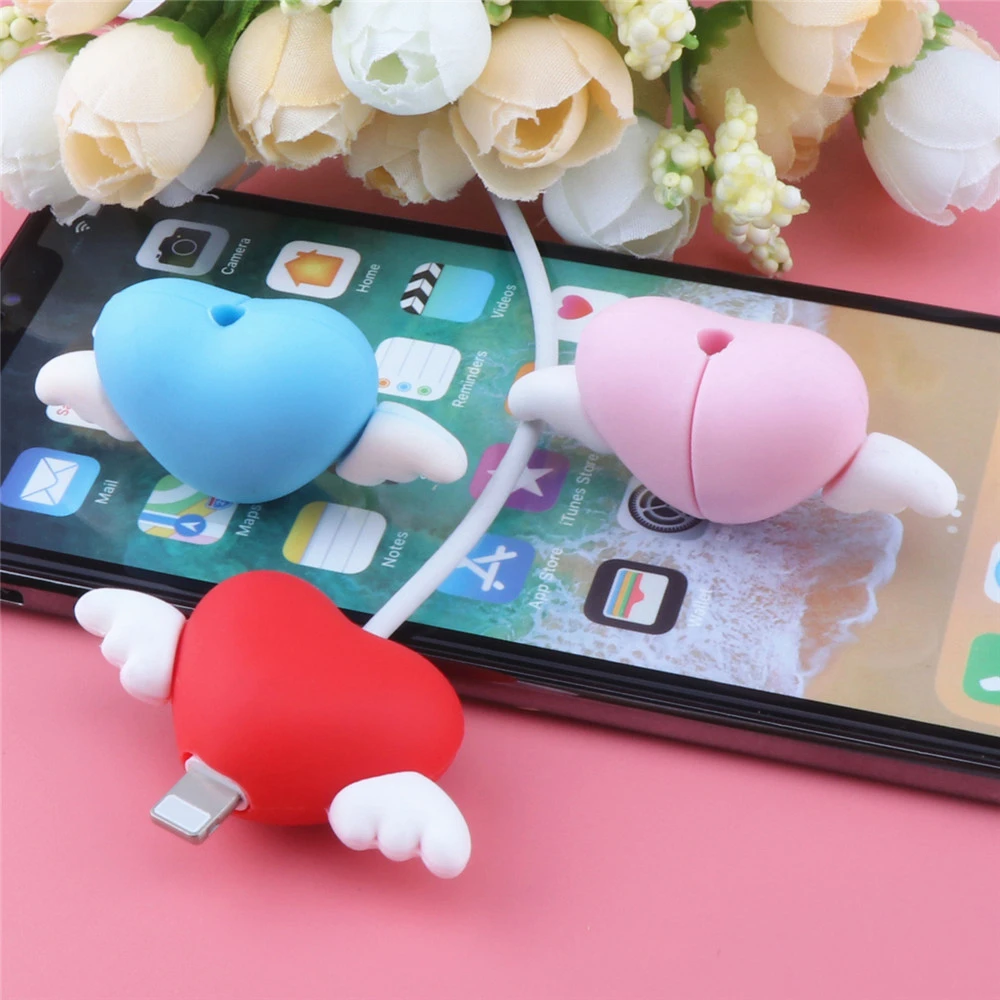 Cartoon Cable Protector Anime Charger Protector For iPhone 18W 20W Cable Winder Organizer Cute Data Line Cord Protective Cover