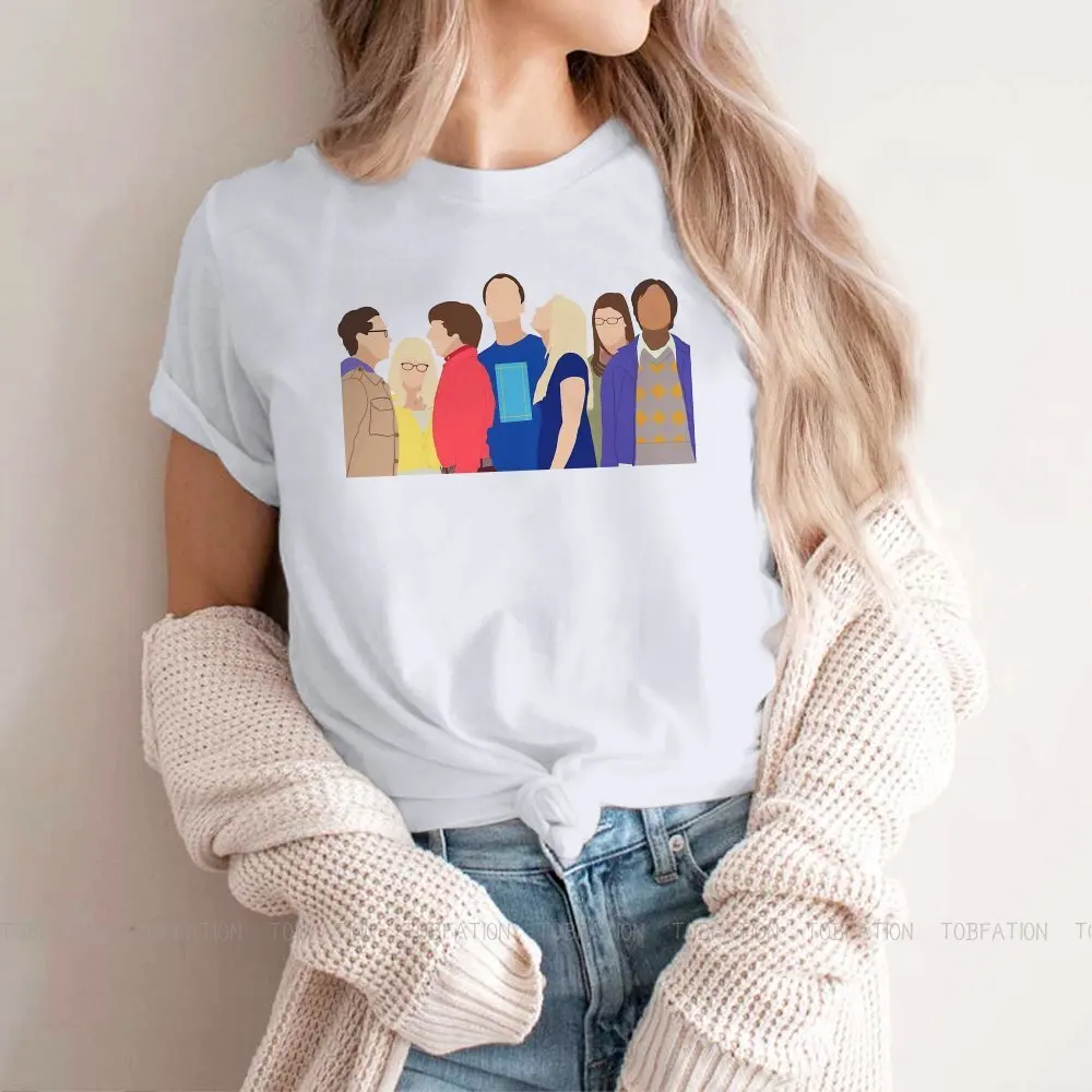 The Gang Cute Girls Women T-Shirt The Big Bang Theory Humor TV Sitcom Blusas Harajuku Casual Short Sleeve Vintage Oversized Tops