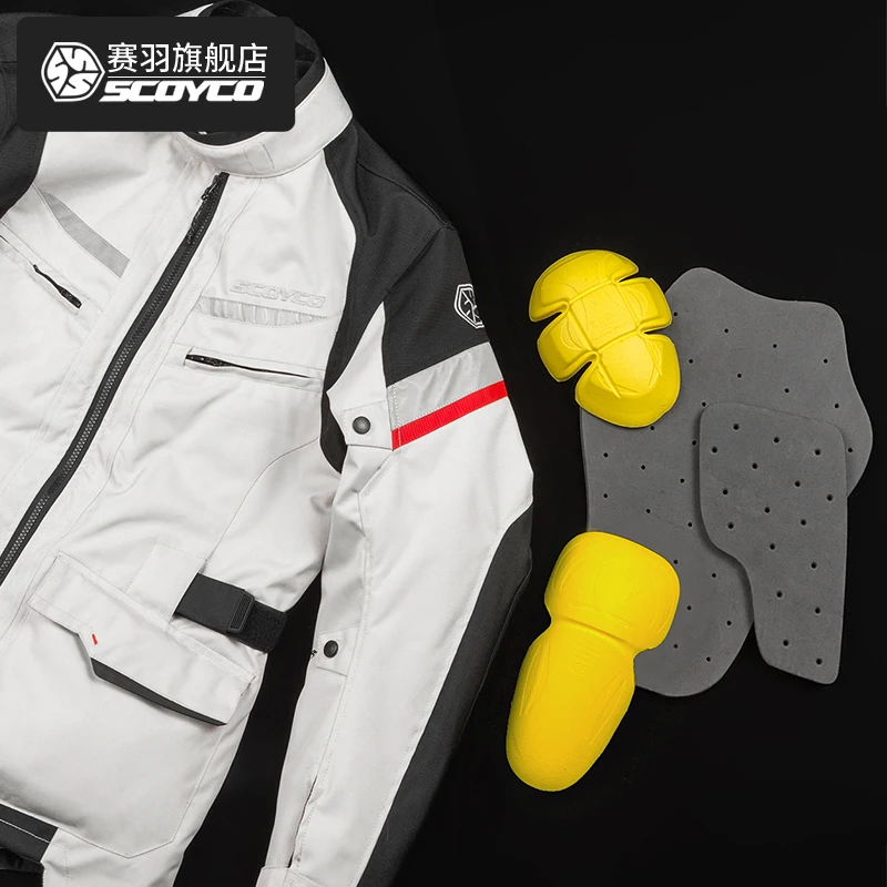 SCOYCO Motorcycle Jacket Men Women Jaqueta Motocross Jacket+Ptans Moto Jacket Waterproof With Removeable Linner NEW For 4 Season