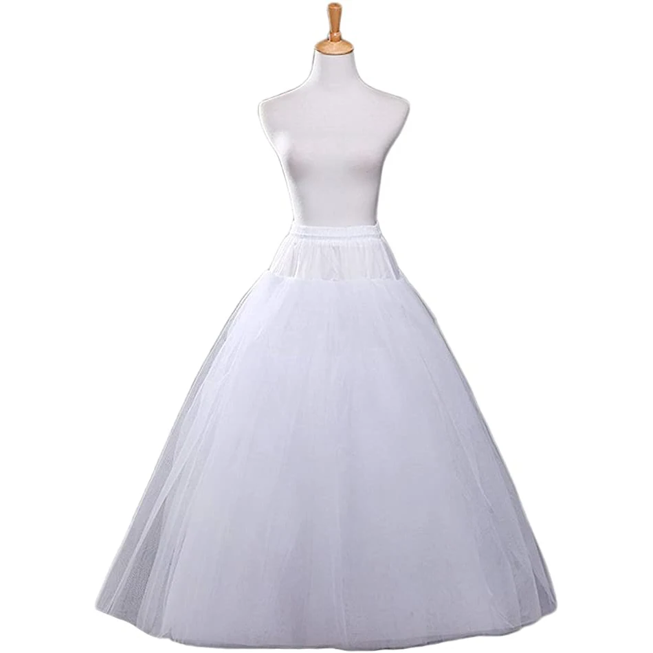 MYYBLE A-Linie Günstige Hoopless Lange Ballkleid Petticoat Krinoline Unterrock Slips für Hochzeitskleid