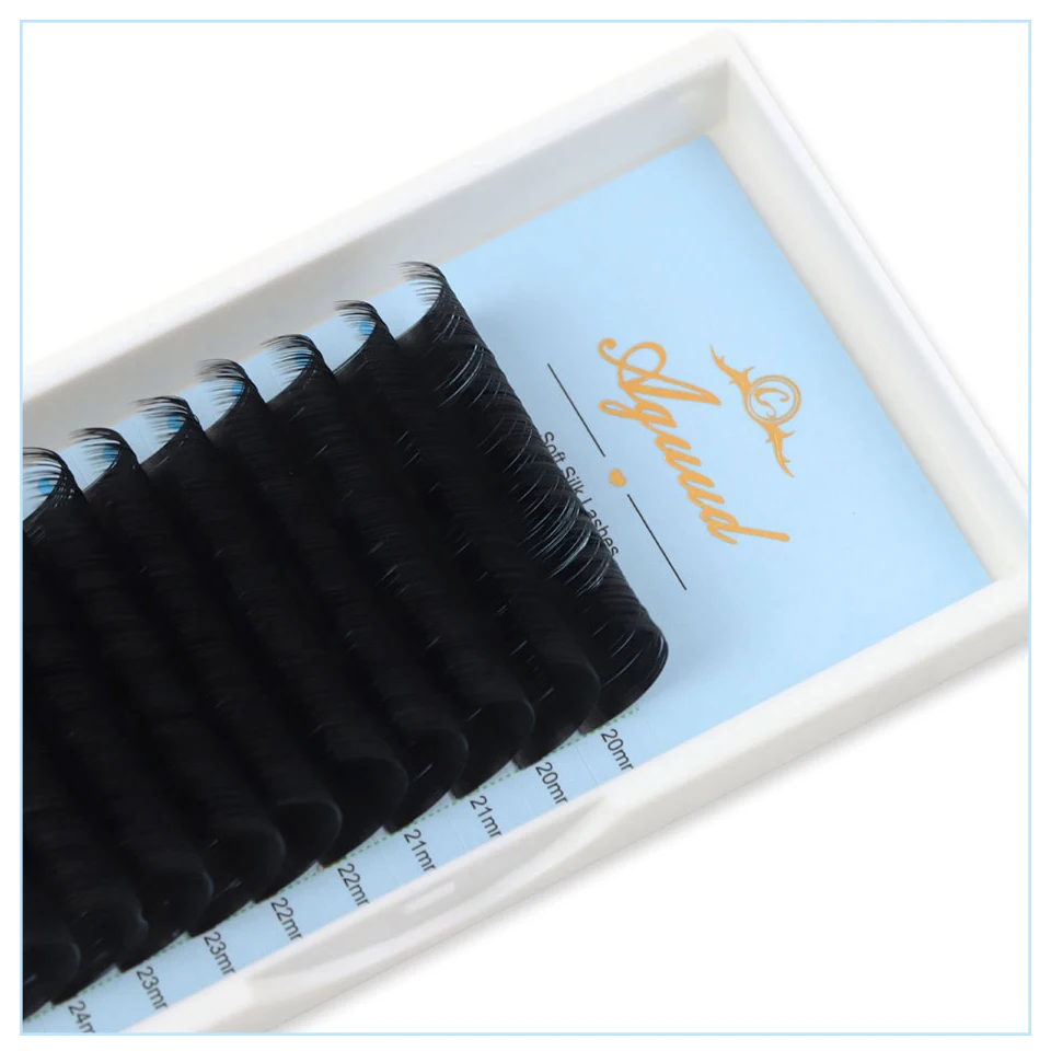 AGUUD J B C D Curl Volume Wimpernverlängerung 0,03 mm Faux Nerz Einzelwimpern Mattschwarz Klassisches Wimpernverlängerungszubehör – Detail 23