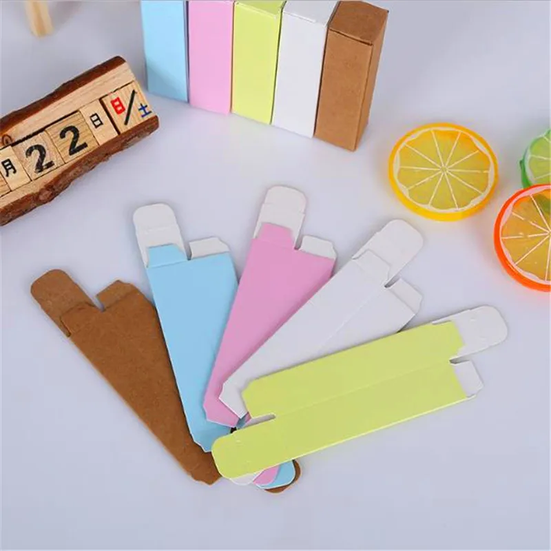 Colorful Kraft Paper Lipstick Packaging Lip Balm Box Jewelry Case Mini Candy Boxes Travel Wedding Birthday Favor Present Packing