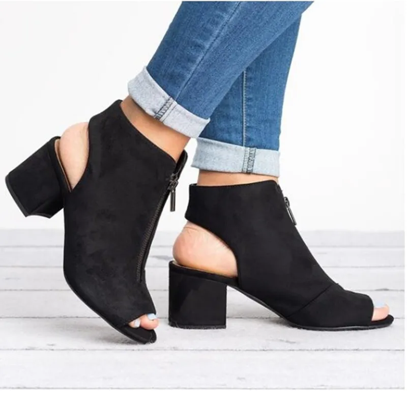 Hot Europe Women Sandals High-heel Shoes Woman 2020 Spring Summer Fashion Sexy Casual Fish Mouth Wedge Sandals Plus Size 34-43