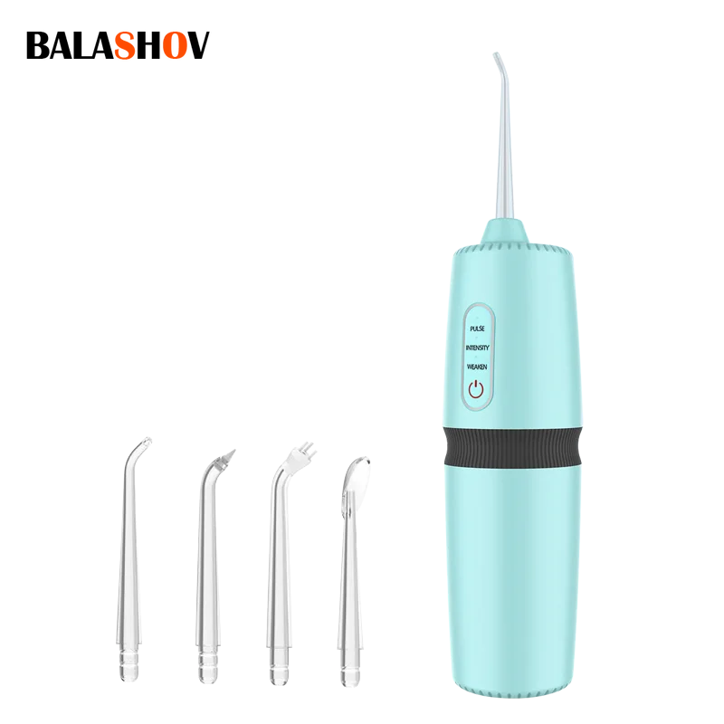 

Portable Oral Irrigator Dental Water Flosser USB Rechargeable Water Jet Floss Tooth Pick 5 Jet Tip 3 Modes Electric Tooth Scaler