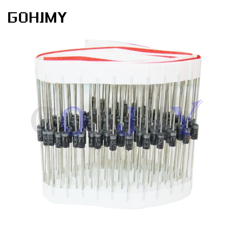 100PCS 1N4007 1N5819 1N4001 UF4007 FR107 FR157 FR207 1N4004 1N4937 HER107 RL207 1N5817 1N5399 DO-41 Rectifier Diode