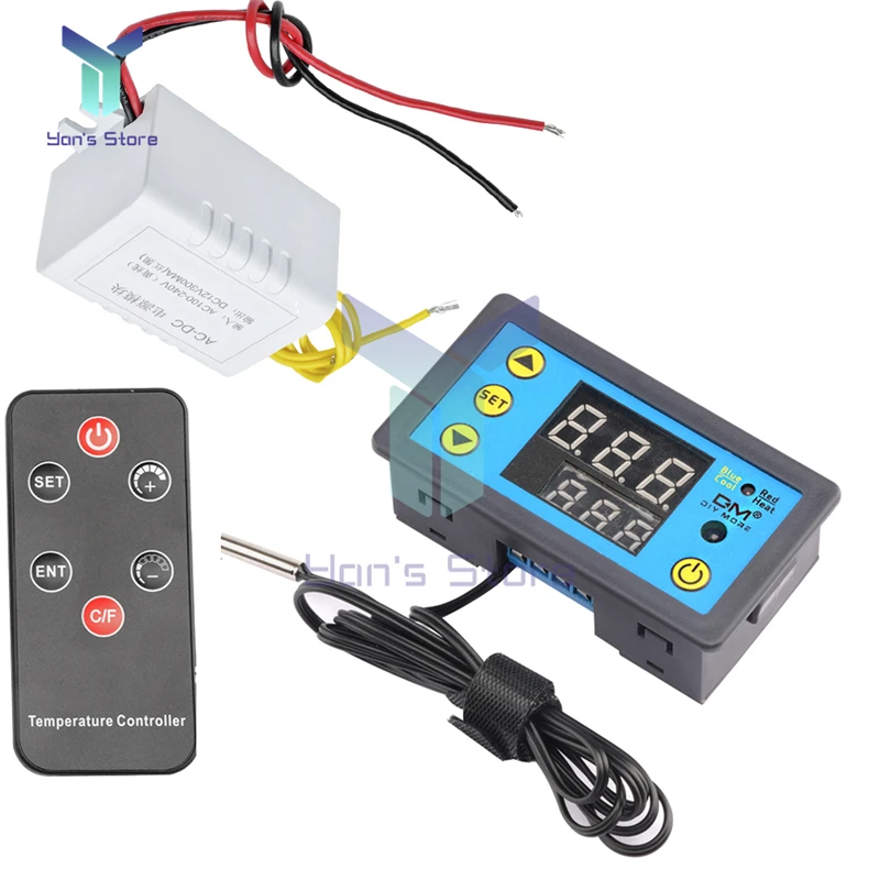 W3231 Temperature Controller DC12V 24V AC110V 220V Digital Thermostat Thermoregulator for Incubator Box Temperature Meter Test