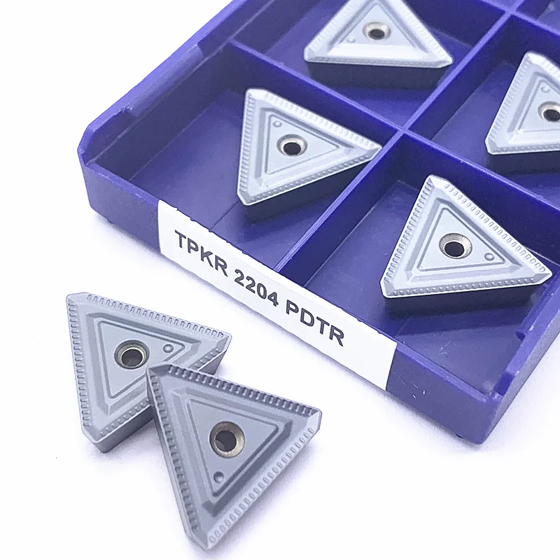 TPKR2204 PDTR LT30คาร์ไบด์เครื่องมือสแตนเลสภายนอกเครื่องกลึงเครื่องมือ PVD ตัดเครื่องมือ CNC TPKR 2204หมุนแทรก