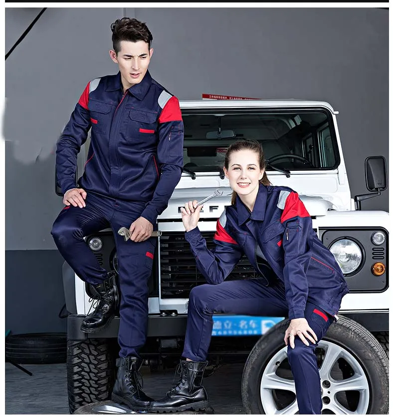 

Welding Clothing Workwear Clothes Men Women Long Sleeves Workmen Uniform Car Workshop Working Suit Mechanical Repairmen Coverall