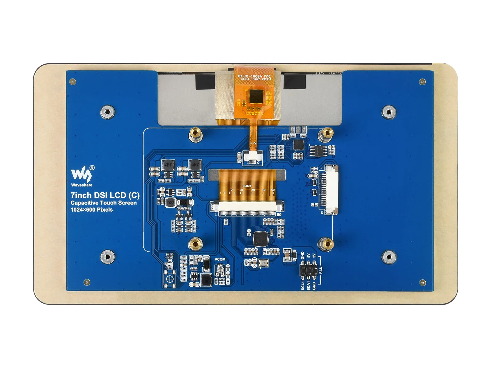 DSI Capacitive Touch IPS Display para Raspberry Pi, DSI Interface, Suporta Pi 5, 4B, 3B +, 3A +, CM3 +, 4, 7"