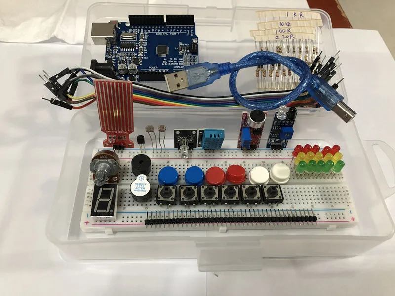 The latest learning kit, the simple RFID startup kit, is an updated learning kit for Arduino UNO R3