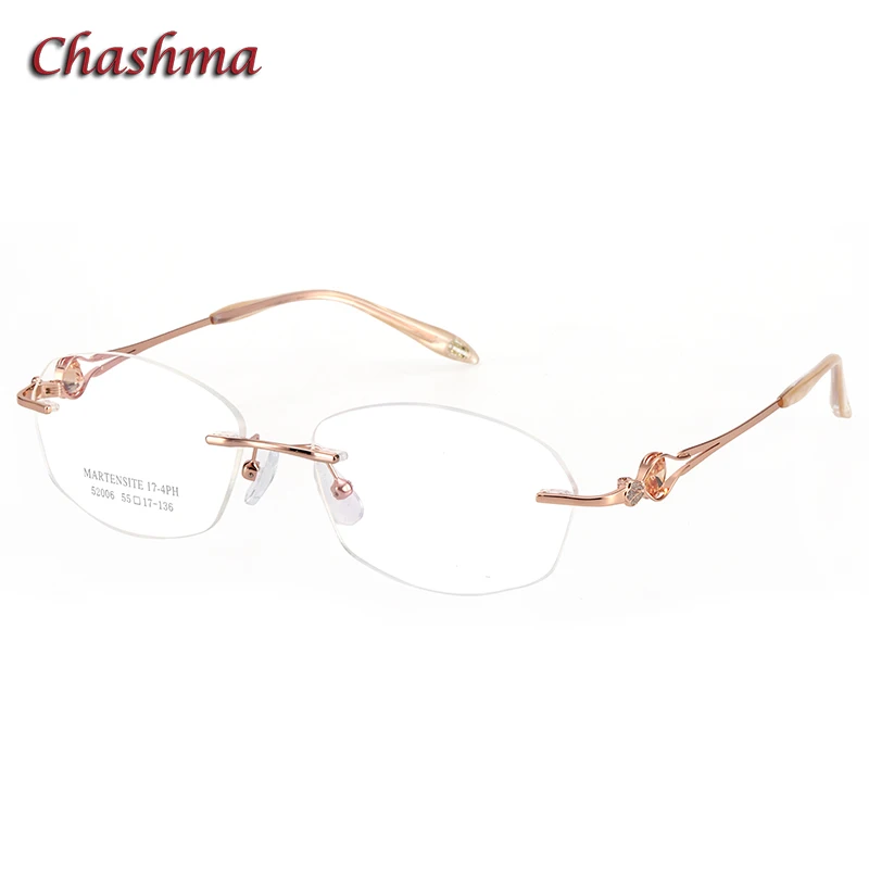 Chashma Prescription Glasses Women Fashion Eyeglasses Eyewear Optical Titanium Alloy Frames Spectacles for Recipe Lenses Gafas
