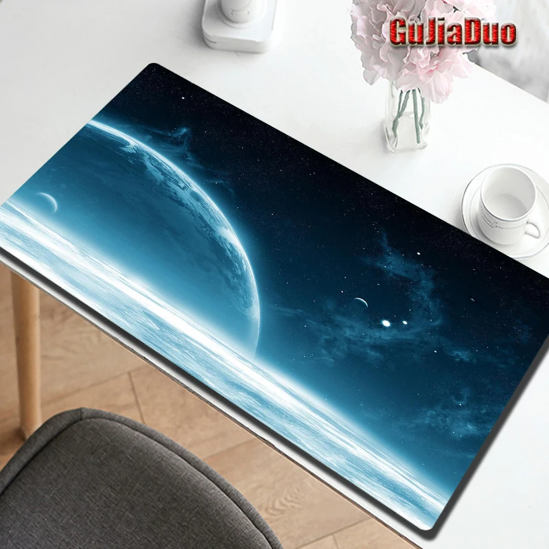 

GuJiaDuo Space Milky Way Pattern Mouse Pad Computer and Offce Desk Mat Gamer Pc Cushion Planet Mousepad Gaming Accessories Rug