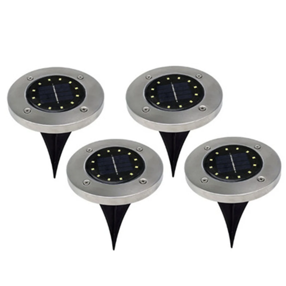 DC1.2V Solar 16LED Ondergrondse Licht Outdoor Waterdichte Rvs Gazon Straatverlichting