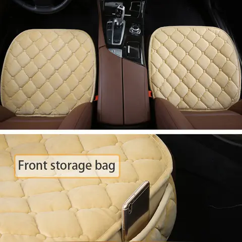 SEAMETAL Plush Car Seat Cover Anti Slip Soft Seat Cushion Auto Chair Protector Pad Universal for Sedan Suv Pick-up Truck 10 best sales cover for qmobile - №8