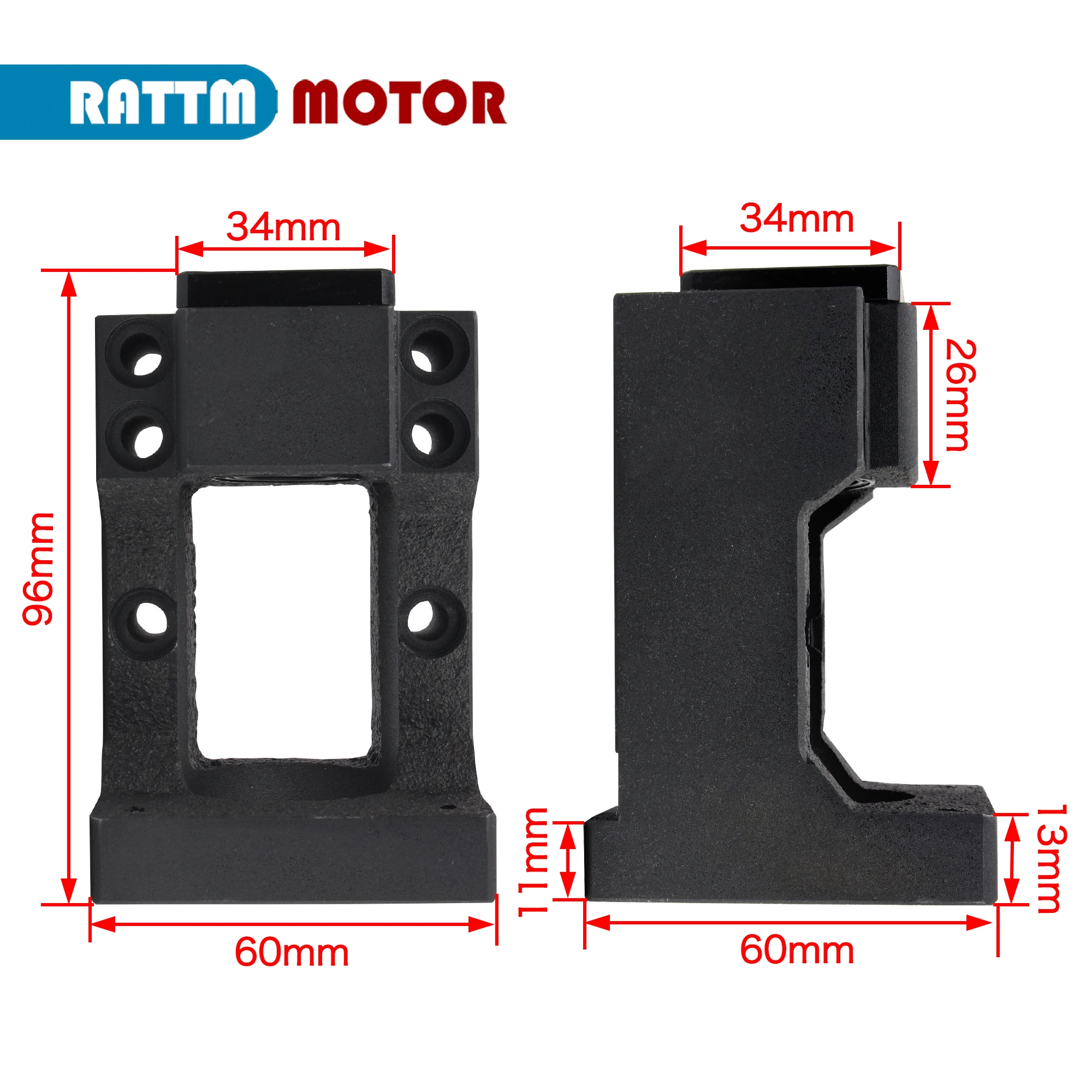 Nema 23 34 Stepper Motor Servo Motor Integrated mounts bracket Support Holder Iron Diameter 12mm 15mm