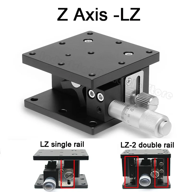 

High precision Z Axis 60*60mm Optical Displacement Platform micrometer Height adjustable Sliding stage Sliding table LZ60 LZ90