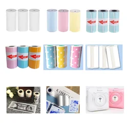 Thermal paper label paper adhesive  sticker  photo paper blue pink yellow for Peripage Paperang Printer