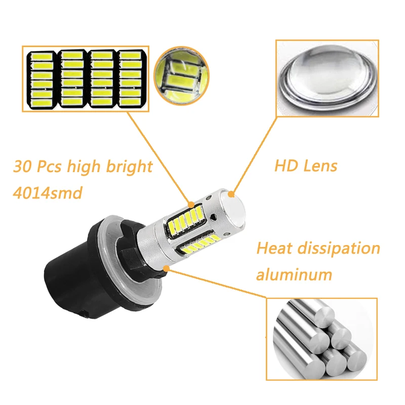 2x H27 880 Led Car Fog Lamp Drl Daytime Running Light Bulbs 30 Smd 4014 Led White Ice Blue Dc12v Car Styling H27w2