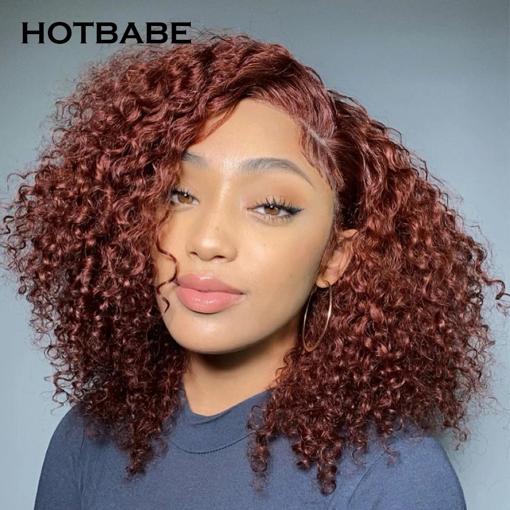 

Ginger Orange Transparent Lace Front Wigs For Women Colored Curly Human Hair Wig Kinky Curly 30 Inch Brown Lace Frontal Wig Remy