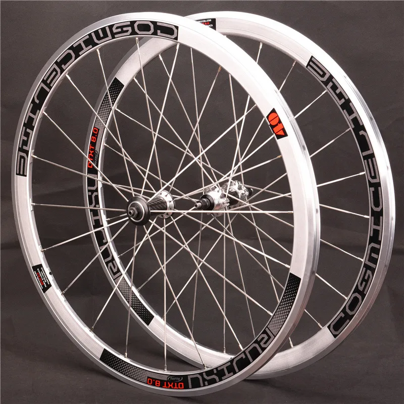 Aluminum Alloy Fixed Gear Set, Track Wheel, Single Speed Bicycle Fixie Wheelset, Carbon Fiber Tube Hub, 40mm, 700C