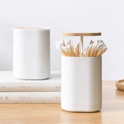 Pop-up Toothpick Holder Automatic Compact Convenient Cotton Swab Toothpicks Dispenser Large Capacity Reusable Stand Storage Box