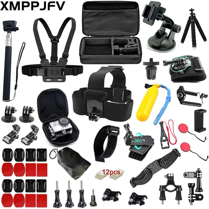 

XMPPJFV Accessories Kit for Gopro Hero 10 9 8 7 6 5 4 3 Black Max Go Pro Session YI 4K SJ8 PRO EKEN H9R Osmo Action Camera SJCAM