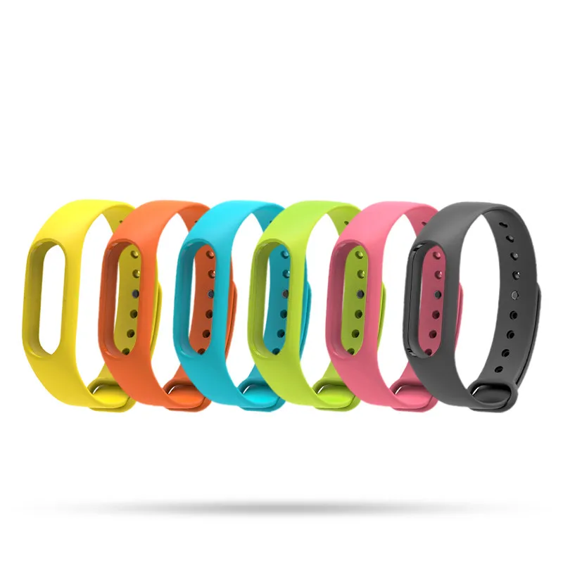 Wrist Strap for Xiaomi Mi Band 2 Colorful Belt Silicone Straps Wrist Band for Miband 2 Smart Bracelet Wearable Smart Accessories