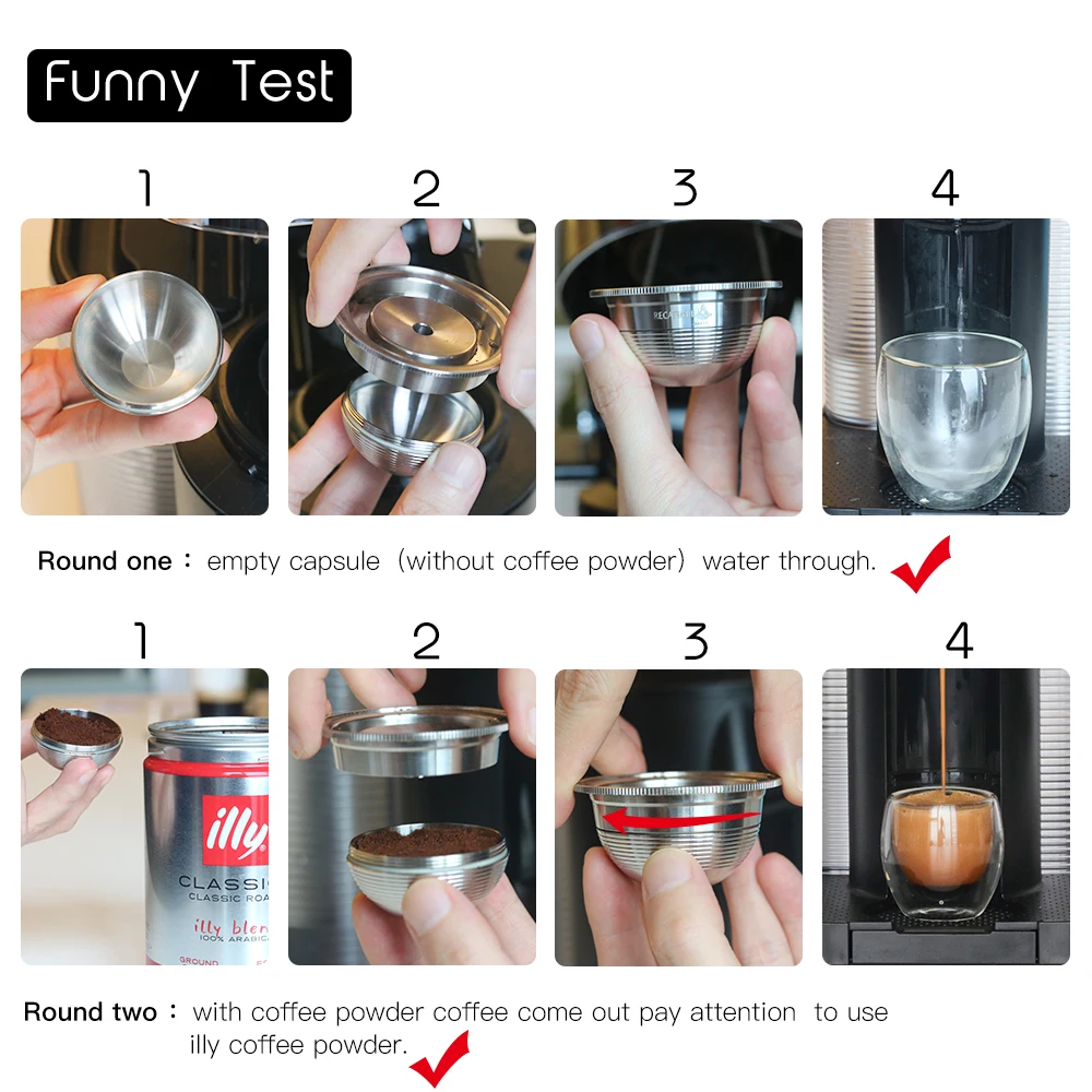 VIP Link 70ML For Nespresso Vertuo Vertuoline Plus GCA1 Delonghi ENV135 Stainless Steel Refillable Reusable Capsule Pod