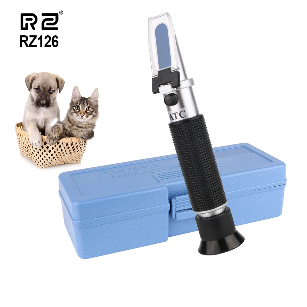 บราซิล Refractometer แอลกอฮอล์ Meter ATC RZ118 RZ120/126 RZ127แบบพกพา Refractometer สำหรับน้ำเค็มน้ำตาลวัดสัตว์เลี้ยงฮีโมโกลบิน