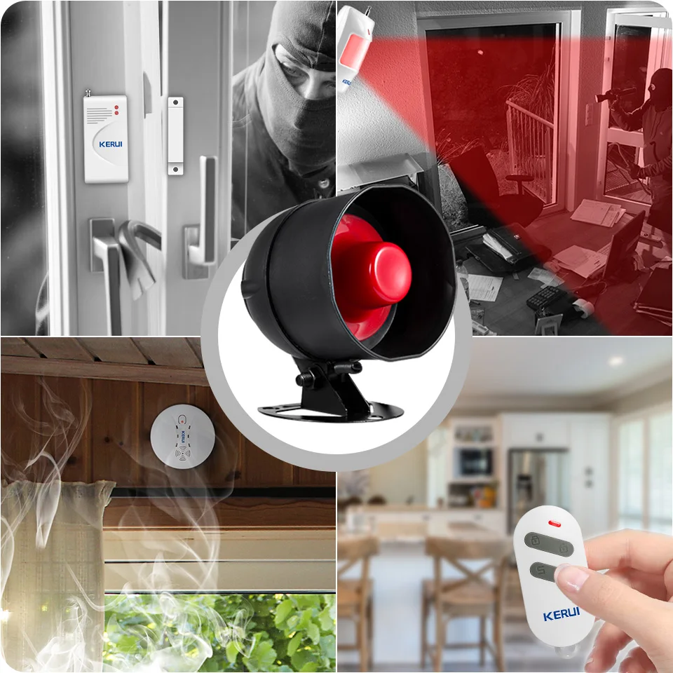 KERUI Tuya Smart WIFI sistema di allarme di sicurezza Wireless sirena Home antifurto sensore di movimento porta Tuya APP controllo remoto