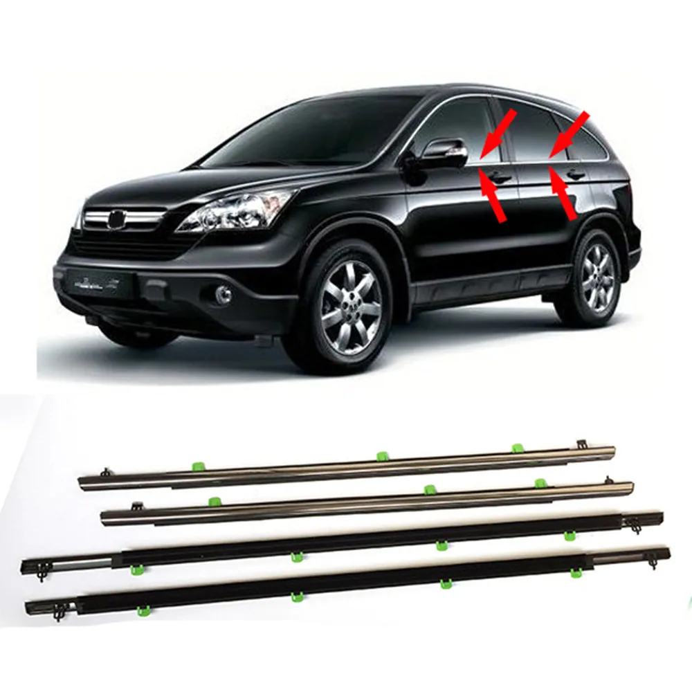 

For Honda CR-V CRV 4 Door 2007 2008 2009 2010 2011 Window Mouldings Trim Weatherstrip Seal Exterior Sealing Waterproof Strip